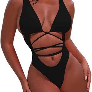 Sovoyontee  One Piece Swimsuits Bathing Suit Size Medium